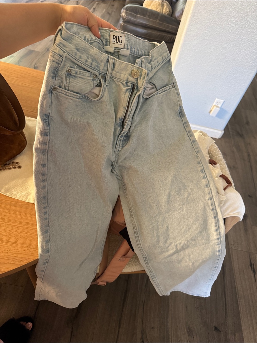 BDG Light Blue High-Rise Baggy Jeans